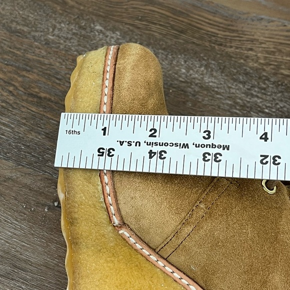 TORY BURCH Vicki Womens 6 Booties Wedge Ankle Boots Camel Suede Boho Lace Up - Picture 11 of 12